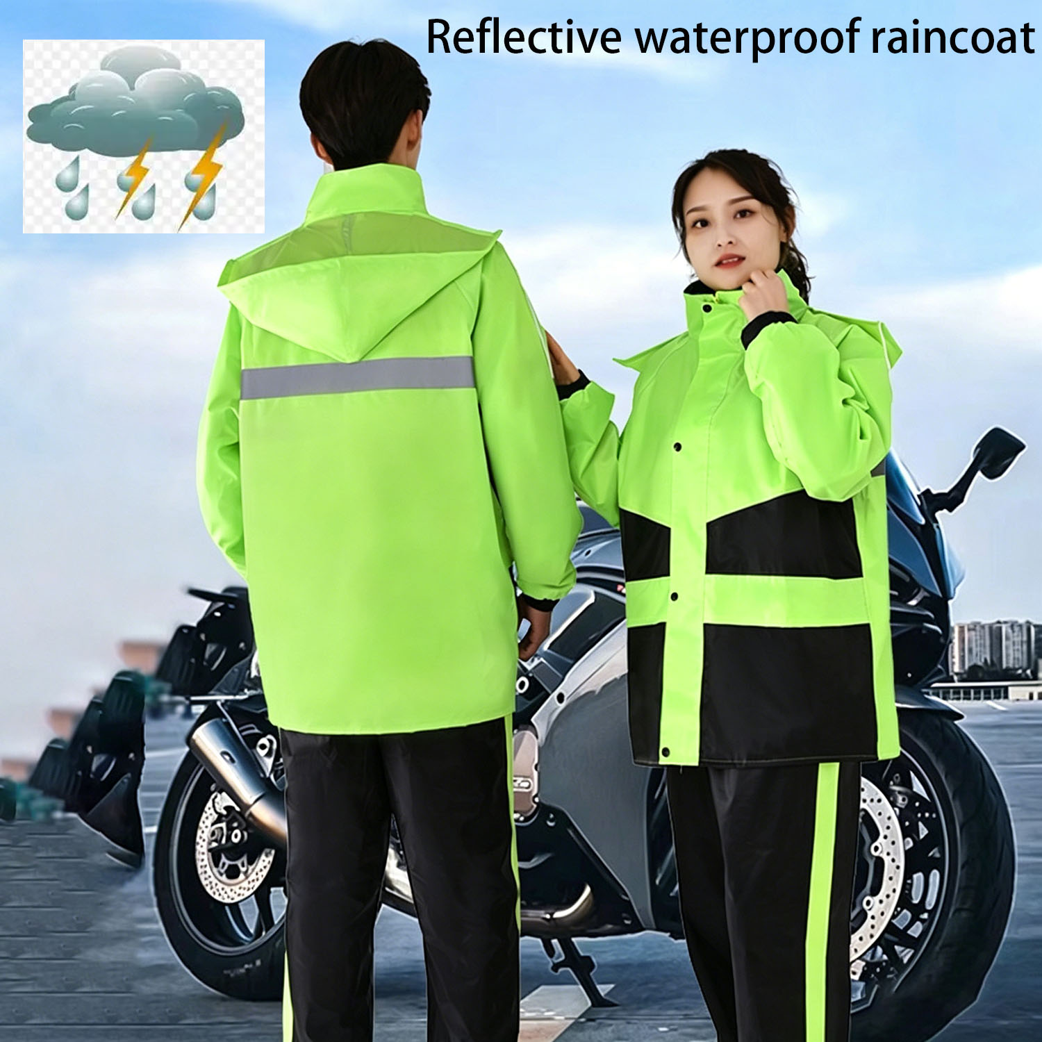 Motorcycle Raincoat Suits Men  - مراجعة Motorcycle Rain Suit وسعره