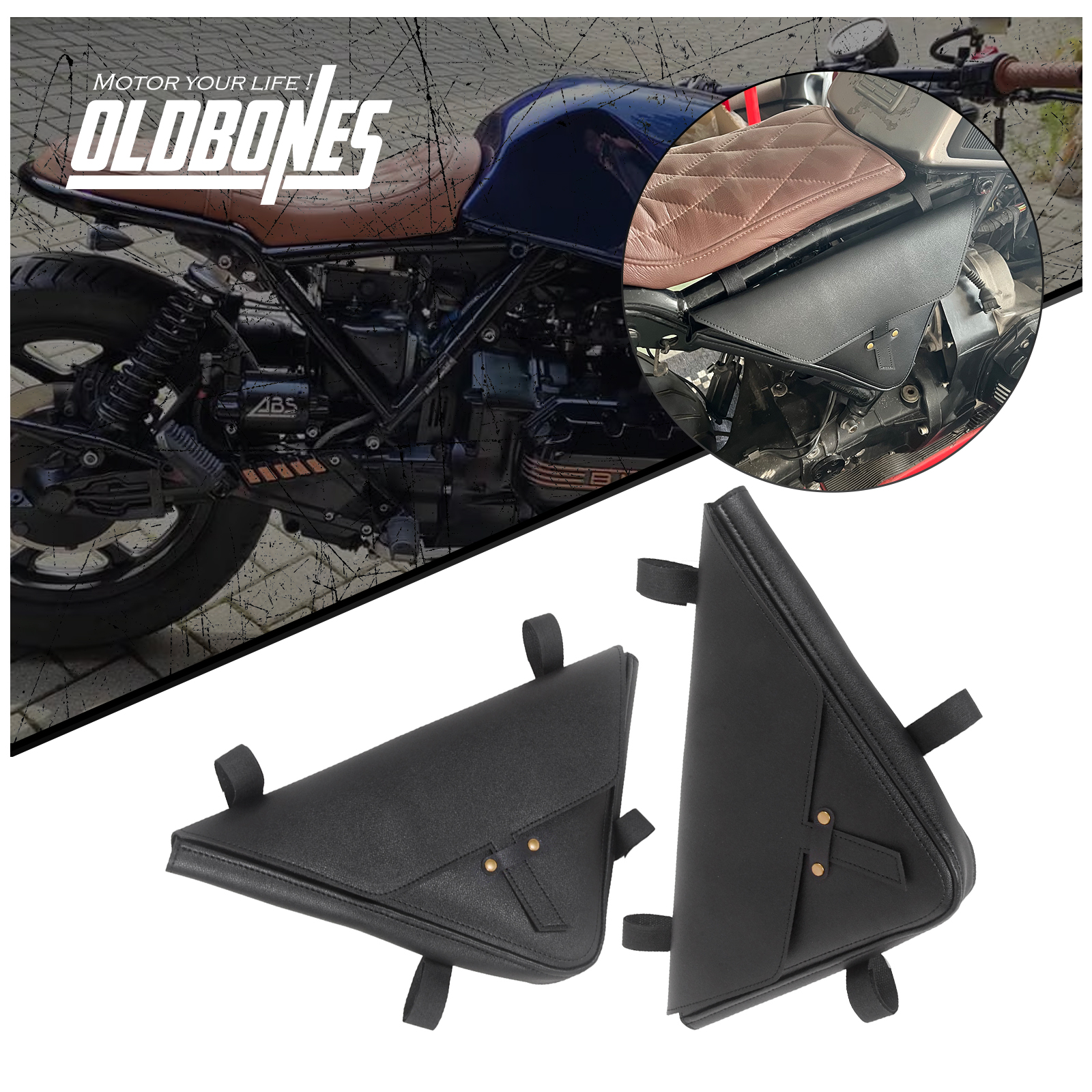 2PCS Motorcycle Triangle Bevel - مراجعة Motorcycle Gear Backpack وسعره