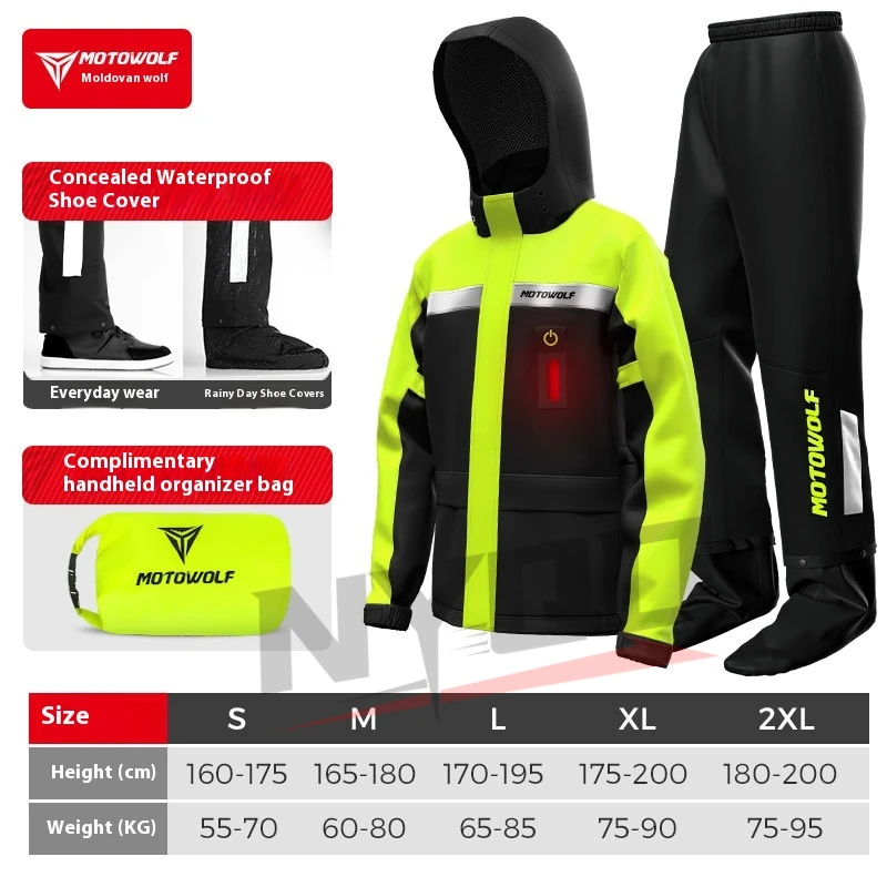 Motowolf Motorcycle Rain Coat  - مراجعة Motorcycle Rain Suit وسعره