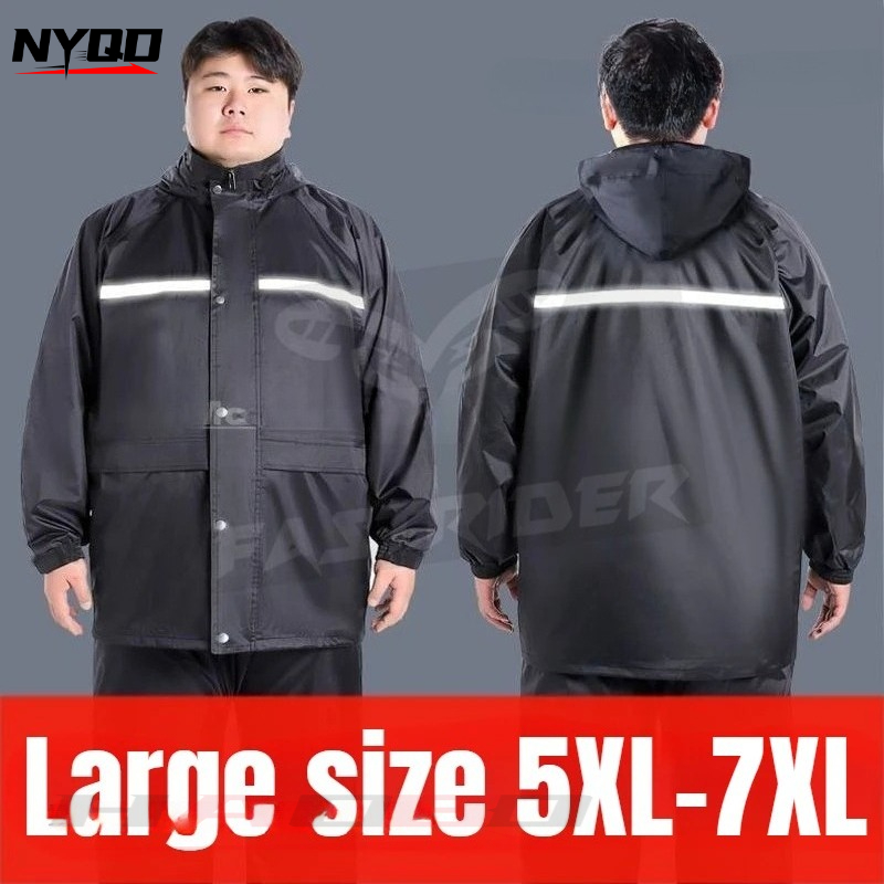 6XL 7XL 8XL Motorcycle Riding  - مراجعة Motorcycle Rain Suit وسعره