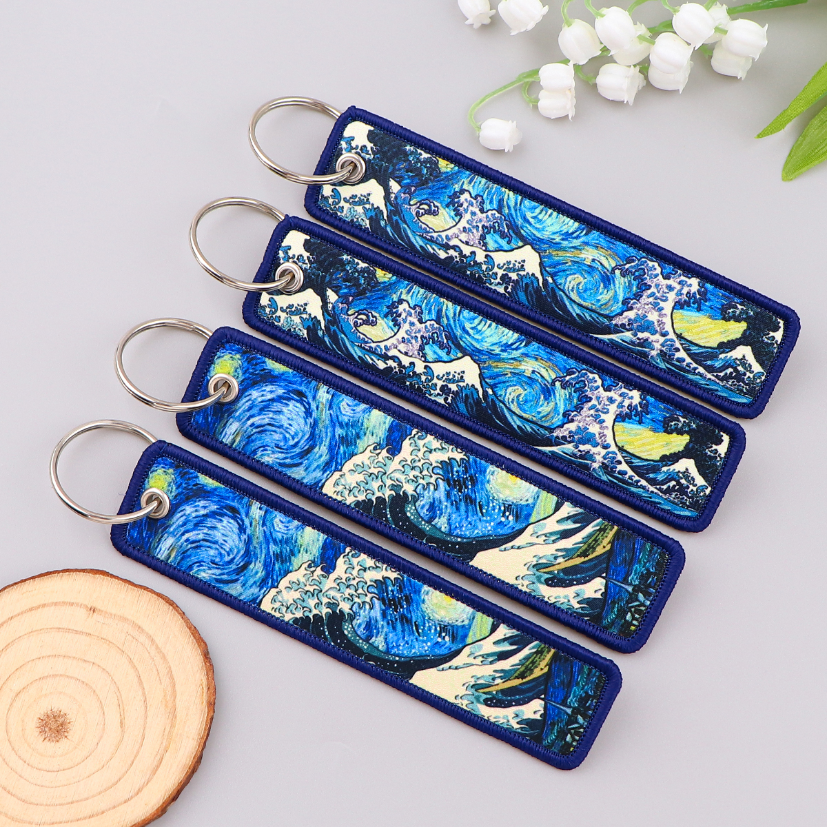 Van Gogh Embroidery Key Fobs K - مراجعة Motorcycle Gear Backpack وسعره