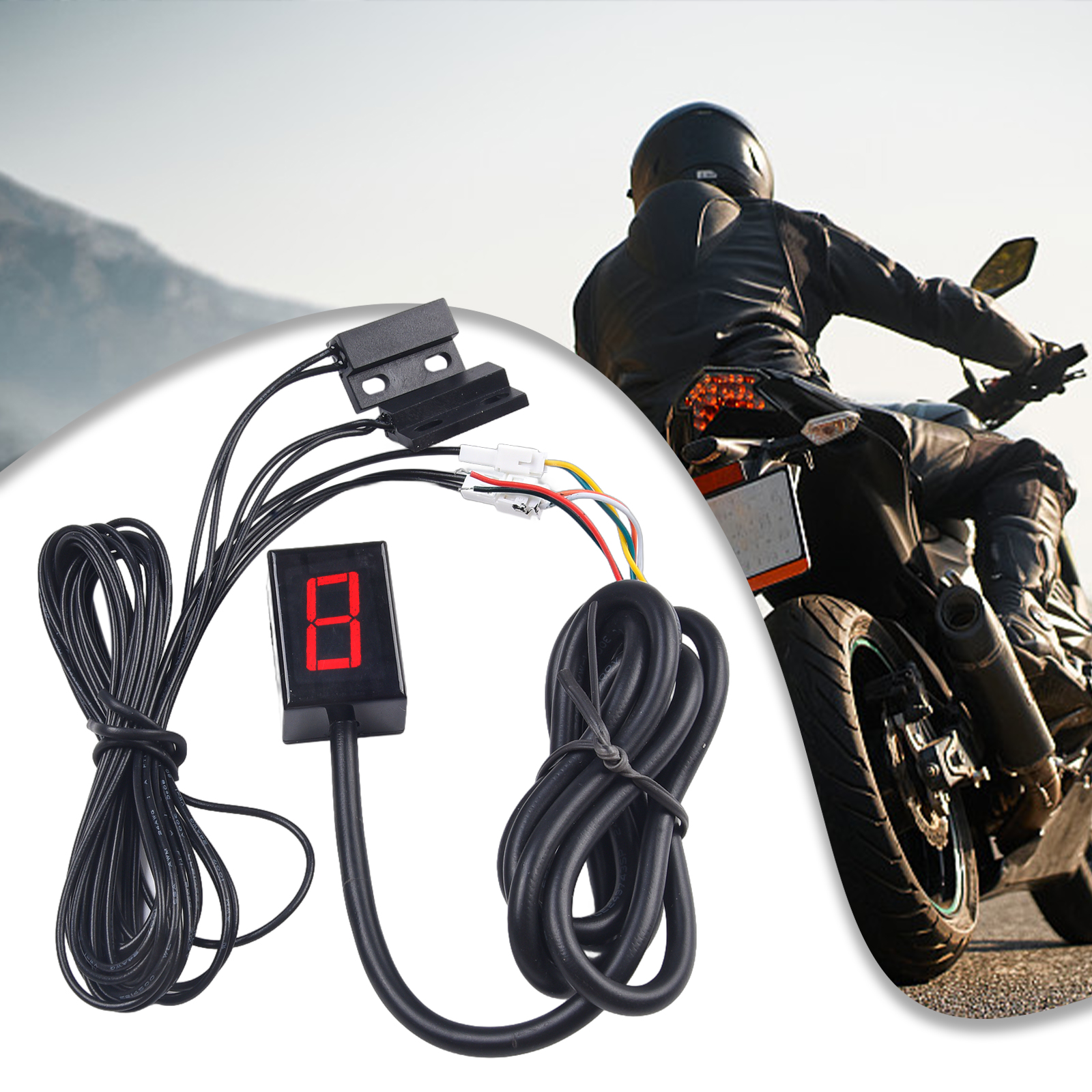 Display Shift Level LED Displa - مراجعة Motorcycle Gear Indicator Install وسعره