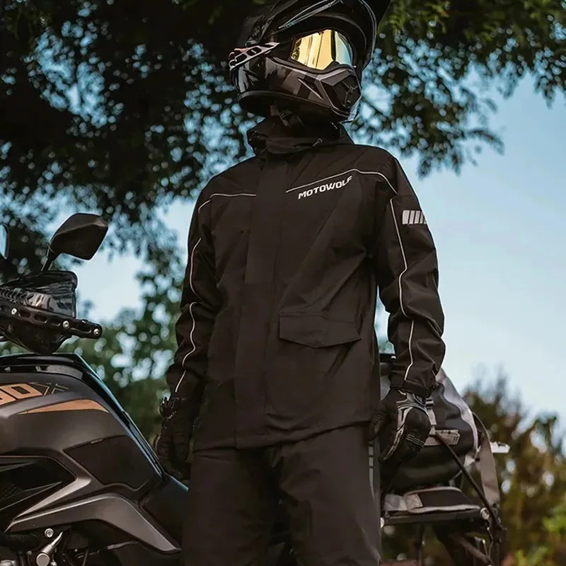 Split Motorcycle Raincoat Suit - مراجعة Motorcycle Rain Suit وسعره