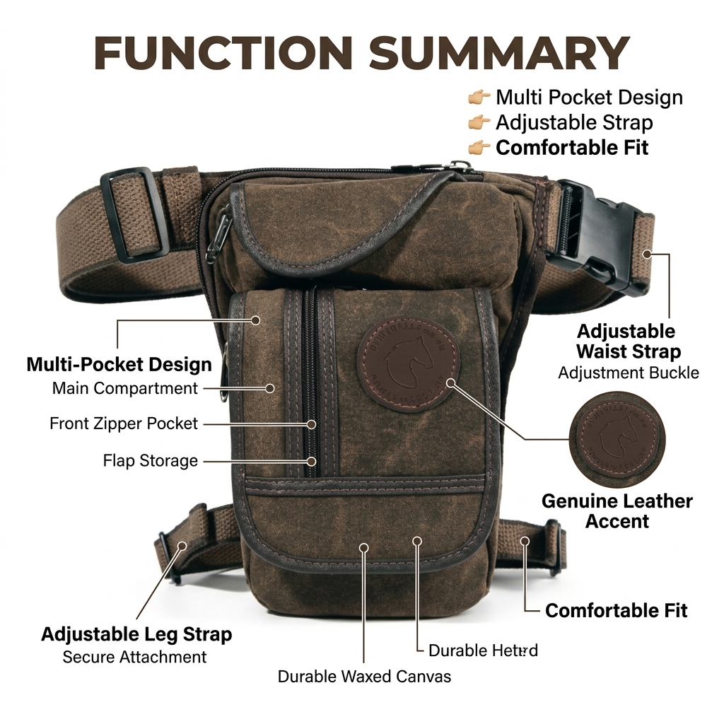 Motorcycle Drop Leg Bag Men Ca - مراجعة Motorcycle Gear Backpack وسعره